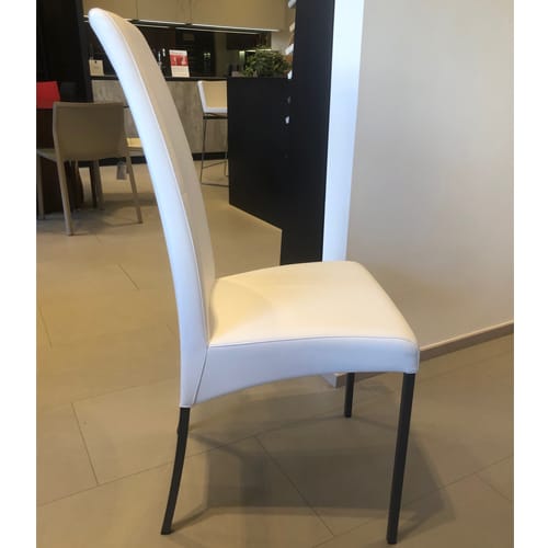 Exdisplay High Back Leather Dining Chair Belvisi Furniture