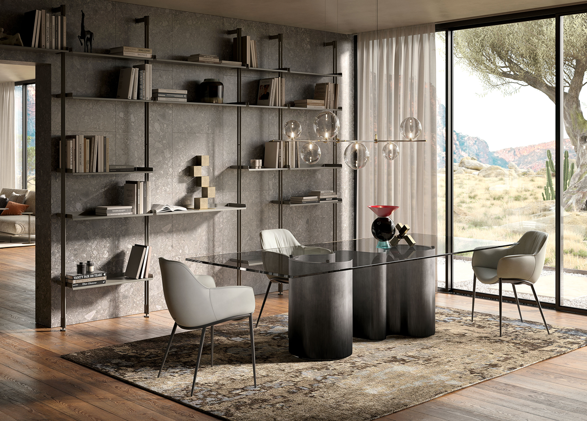 Cattelan Italia Papel Glass Dining Table